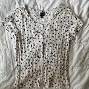 Girls floral baby tee